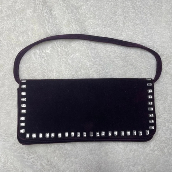 Cute Purple Studded Velvet Y2K Victoria’s Secret purse - Picture 1 of 4